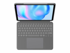Logitech Combo Touch - Klávesnice a pouzdro - s trackpad - podsvícení - Apple Smart connector - AZERTY - francouzská - oxfordská šedá - pro Apple 13-inch iPad Air (M2)