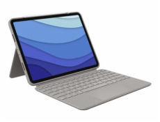Logitech Combo Touch - Klávesnice a pouzdro - s trackpad - podsvícení - Apple Smart connector - QWERTY - španělská - písek (sand) - pro Apple 11-inch iPad Pro (1. generace, 2. generace, třetí generace