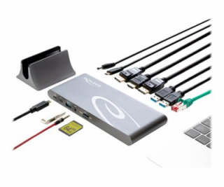 Delock USB Type-C DP 1.4 Docking Station Triple 4K Displa...