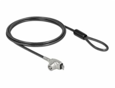 Navilock - Bezpečnostní kabelový zámek - černá, stříbrná - 1.5 m