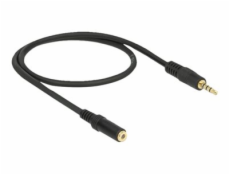 Delock - Prodlužovací šňůra audio - mini-phone stereo 3.5 mm se zdířkami (female) do mini-phone stereo 3.5 mm s piny (male) - 50 cm - černá