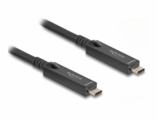 Delock - USB kabel - 24 pin USB-C (M) do 24 pin USB-C (M) - DisplayPort 1.4 - 20 V - 3 A - 15 m - Active Optical Cable (AOC), podpora 8K60Hz (7680 x 4320), podpora 4K120Hz (3840 x 2160) - černá