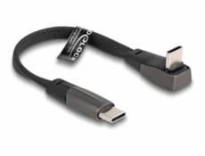Delock - USB kabel - 24 pin USB-C (M) do 24 pin USB-C (M) úhlový - USB 2.0 - 3 A - 14 m - podpora Power Delivery 3.0 - černá