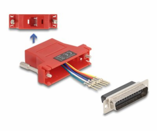 Delock Assembly Kit - Sériový adaptér - DB-25 (M) šroubov...