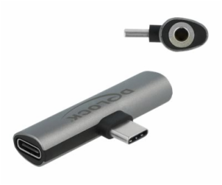 Delock - USB-C na jack sluchátek / napájecí adaptér - 24 ...