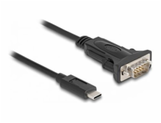 Delock - Sériový adaptér - USB-C 3.1 Gen 1 / Thunderbolt 3 - RS-232 x 1 - černá