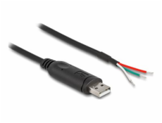 Delock - USB / sériový adaptér - USB 2.0 - RS-485, Modbus - serial RS-485 - černá