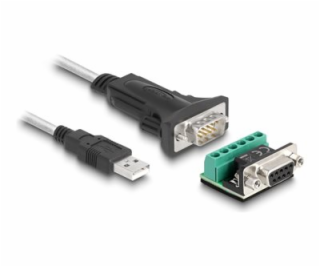 Delock - Sériový adaptér - USB 2.0 - RS-422/485 x 1 - čer...