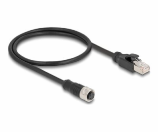 Delock - Síťový kabel - 4 piny M12 (F) do RJ-45 (M) - 50 ...