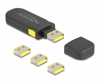 Delock - USB port blocker set - pro zásuvku USB typ A - č...