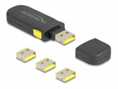 Delock - USB port blocker set - pro zásuvku USB typ A - černá, žlutá