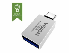 Vision - USB adaptér - 24 pin USB-C (M) do USB typ A (F) - USB 3.1 Gen 2 - bílá