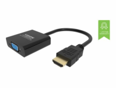 VISION Professional - Video adaptér - HDMI s piny (male) do HD-15 (VGA) se zdířkami (female) - 23 cm - černá - podpora 1080p