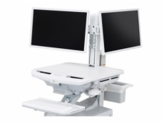 Ergotron StyleView - Upevňovací komponent (motor zdvihu, oblouk se závěsem, 2 adaptéry VESA, materiál pro správu kabeláže) - vedle sebe - pro 2 LCD displeje - sada duálního monitoru - bílá - velikost 