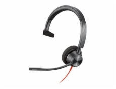 Poly Blackwire 3310-M - Blackwire 3300 series - náhlavní souprava - náhlavní - kabelové - odstranění šumu - 3.5 mm jack, USB-C - černá - certifikováno pro Microsoft Teams