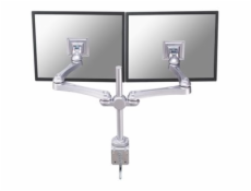 Neomounts FPMA-D930D - Montážní sada - plný pohyb - pro 2 LCD displeje - stříbrná - velikost obrazovky: 10 -30  - upevnění svorkou, upevnitelné na stůl