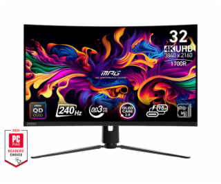 MSI MPG/321CURX/31,5 /QD-OLED/4K UHD/240Hz/0,3ms/Black/2R