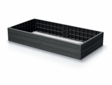 Vyvýšený záhon Prosperplast BASE WOODY antracit 149,2 cm 2. jakost