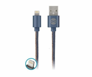 Datový kabel Forever Jeans USB/Lightning 1m 2A modrý