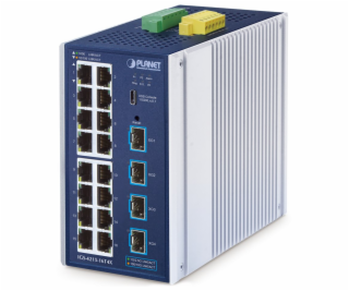 Planet IGS-4215-16T4X průmyslový L2/L4 switch, 16x1Gb, 4x...