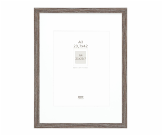 Deknudt S66KH3 P1 DIN A3 29,7x42 Holz grau mit Passepartout