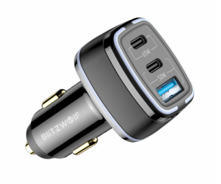 BlitzWolf BW-BC4 115W 3portová nabíječka do auta USB PD