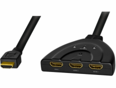 LogiLink Switch HDMI,3 porty,bidirekt (1x3/3x1),4K/30Hz,CEC