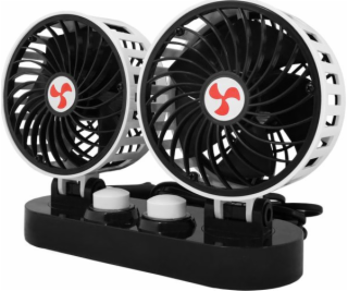 LTC LTC ventilátor do auta dvojitý 2x5 12V s regulací