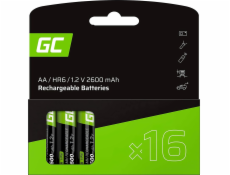 Zelená baterie AA / R6 2600mAh 16 ks.