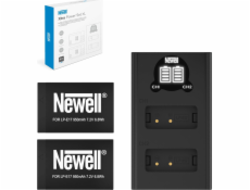 Dvoukanálová nabíječka baterií Newell NEWELL DL-USB-C a dvě baterie LP-E17 pro Canon