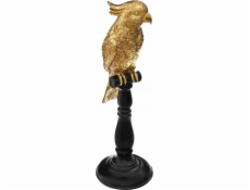 Atmosphera Dekorativní polyresinová figurka, zlatý papoušek, výška 35,5 cm