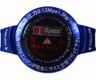 D1Spec záslepka chladiče D1Spec 28mm 1,3 bar modrá