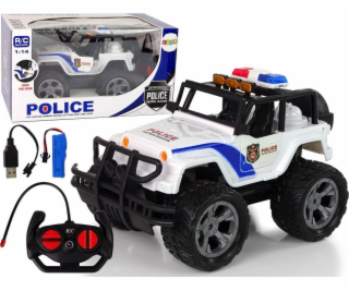 Dálkově ovládané světelné efekty LeanToys Auto R/C Police...