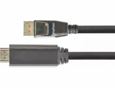 PYTHON Kabel Python DisplayPort 1.4 na HDMI 2.0 Nylong. černá 2m