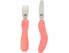 Nana s Manners Nana s Manners, KROK 3, Samojedlé příbory, vidlička a nůž, růžové, 3-9 let