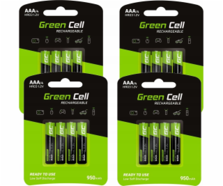 Zelená baterie dobíjecí AAA / R03 950mAh 16 ks.
