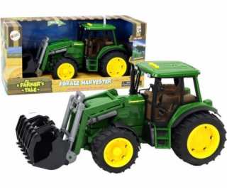 LeanToys Farm Tractor Bagr Velká zelená světla zní