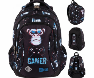 ulice Majewski BATOH 27X38X13 1ZAM 4KAPSY STRIGHT BLUE GAMER