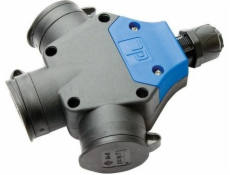 AEP AEP přenosná zásuvka trojitá jednofázová gumová se zástrčkou 16A 230V IP44 černá (9002265)