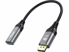 AV Adapter Equip Equip Displayport->HDMI adaptér 1.4 St/Bu 8K/60Hz šedá