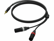 Kabel Procab Kabel PROCAB PRA712/3, 3,5mm (M) stereo jack na 2x XLR (M) (3m)