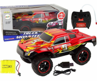 LeanToys Auto na dálkové ovládání R/C 1:12 20 km/h Červená