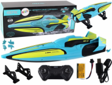 Vodotěsné dálkové ovládání LeanToys RC Water Boat 2,4G žluto-tyrkysové