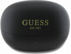 Bluetooth sluchátka Guess Guess GUTWST88MCTGK TWS + dokovací stanice černá/černá Capsule Printed Logo