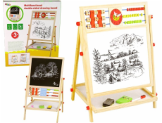 Dřevěná tabule LeanToys 2v1 Abacus Chalk Marker LEAN Toys