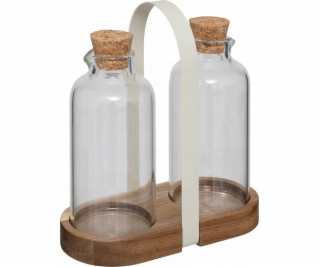 5 pěti lahví na olej a ocet HARMONY, 2 karafy 300 ml