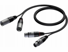 Procab PROCAB CAB710/1 Kabel 2 x XLR samec - 2 x XLR samice 1 m
