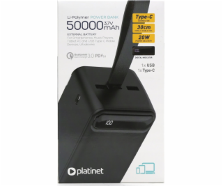 Powerbanka Platinet Platinet 50000mAh PMPB5020B, černá