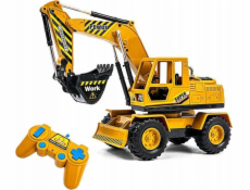 LeanToys dálkově ovládaný bagr, buldozer, dálkový ovladač R/C 2v1 pro děti