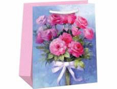 JU-PITER Ozdobná darčeková taška 4wz 30x42x20cm JP 4663 XL široké dno mix cena za 1 ks